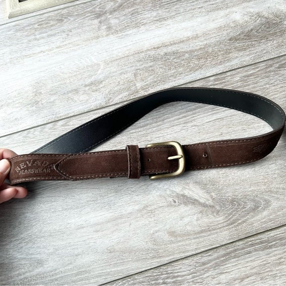 Vintage Nevada Jeanswear Floral Embossed Suede Leather Belt - Picture 9 of 12